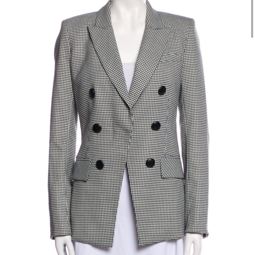 Veronica Beard Black and White Houndstooth Blazer 2 Small